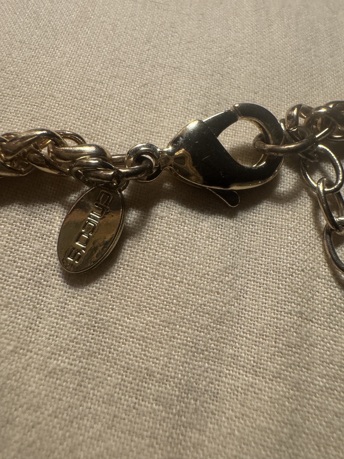 Chico’s Long Leopard Print Medallion Black Tassel Necklace 34″ Gold Tone