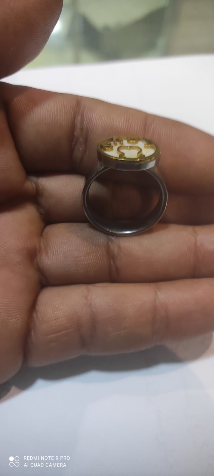 Tous Bear Wedding Party Ring Gold Tone Size 10