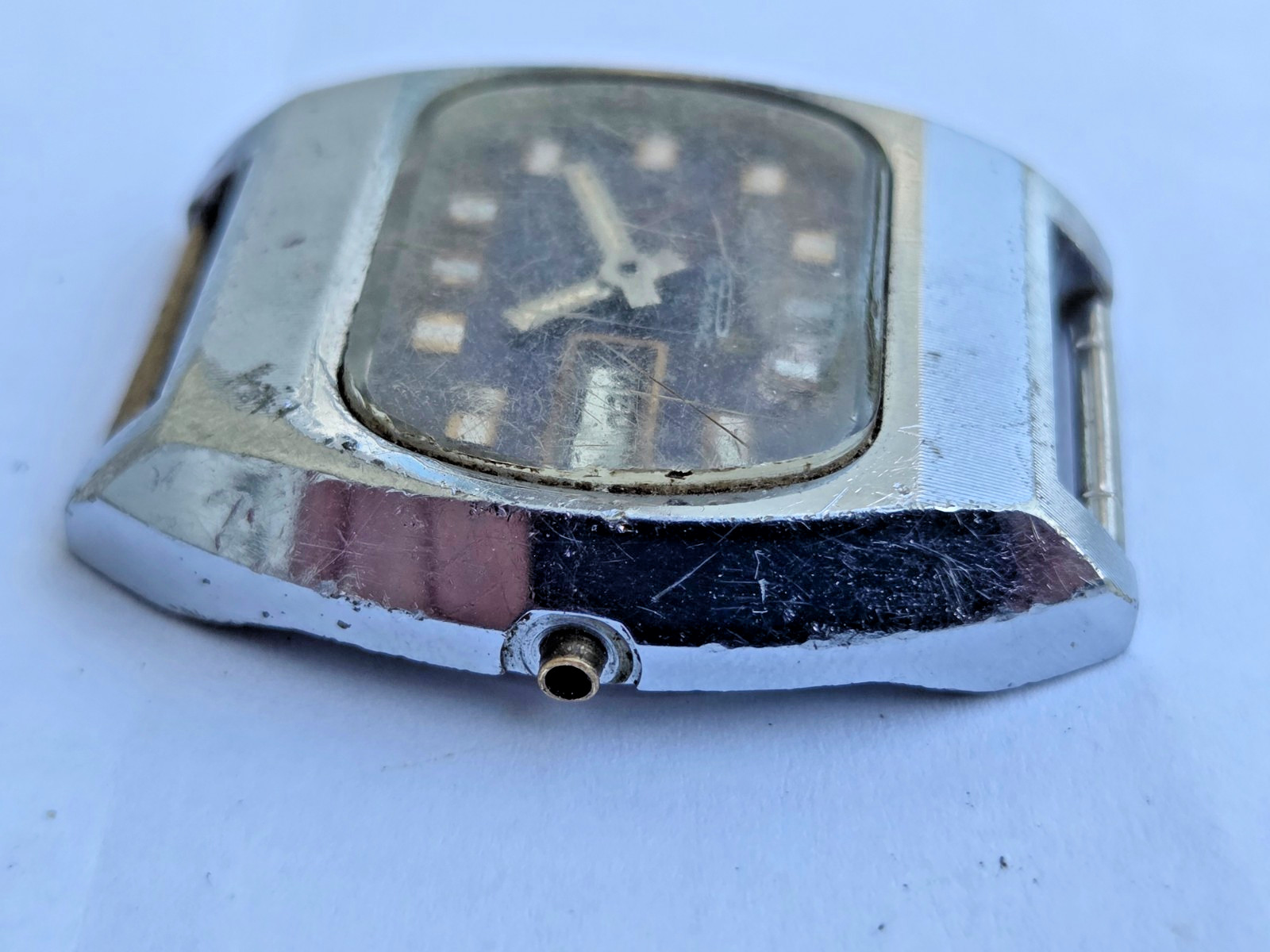 Russian Wristwatch Watch Raketa , Rocket . Made in USSR . Not working for parts.