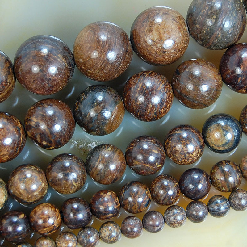 Natural Bronzite Round Gemstone Beads 15.5″ 4mm 6mm 8mm 10mm Pick Size