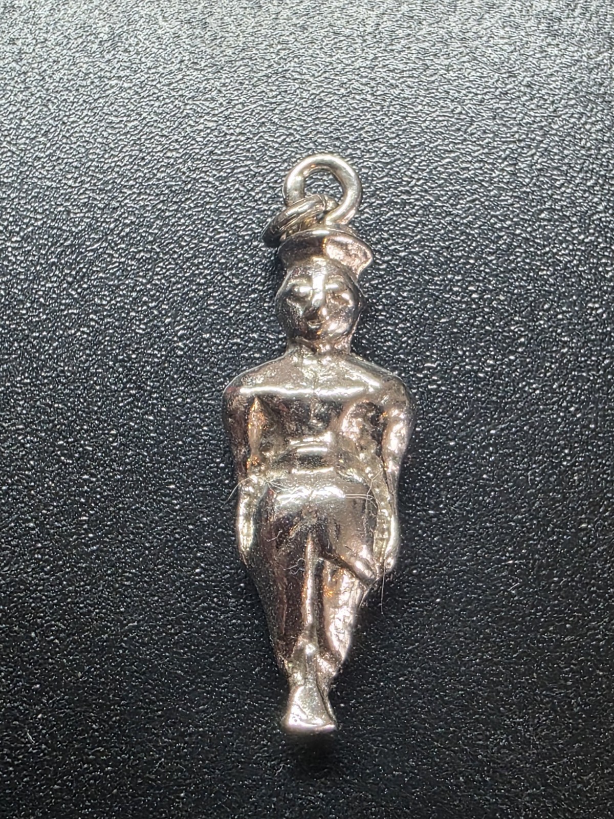 vintage sterling silver female figure charm/pendant 3.63g