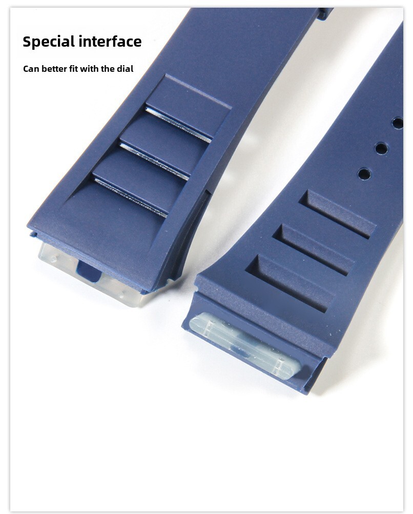 High Quality Screwed Rubber Watch Strap Fits Richard Mille Silicone Watch Bands
