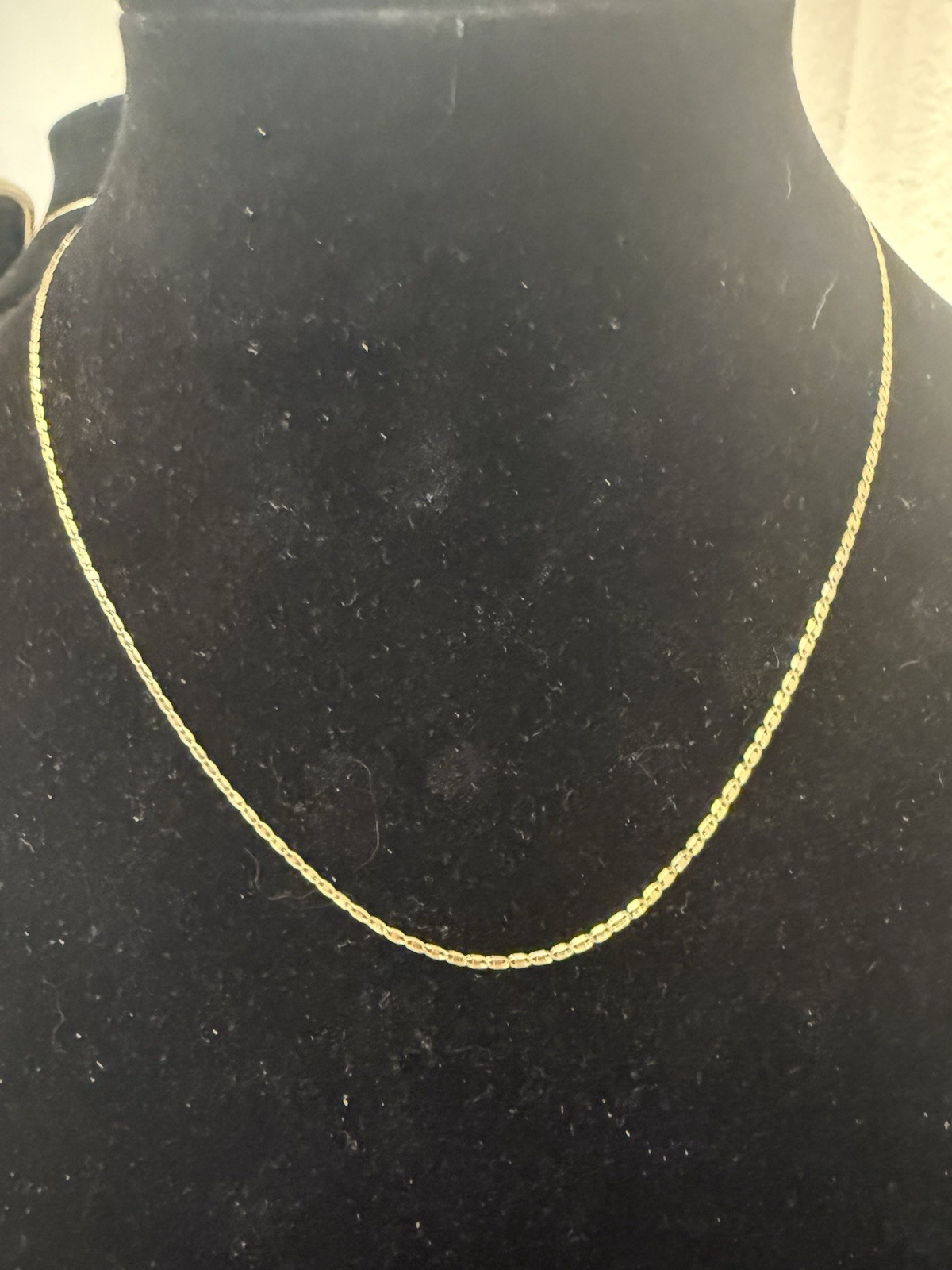 10kt solid yellow gold 1.3mm mariner chain 18” Inch Necklace New Stamped Dainty