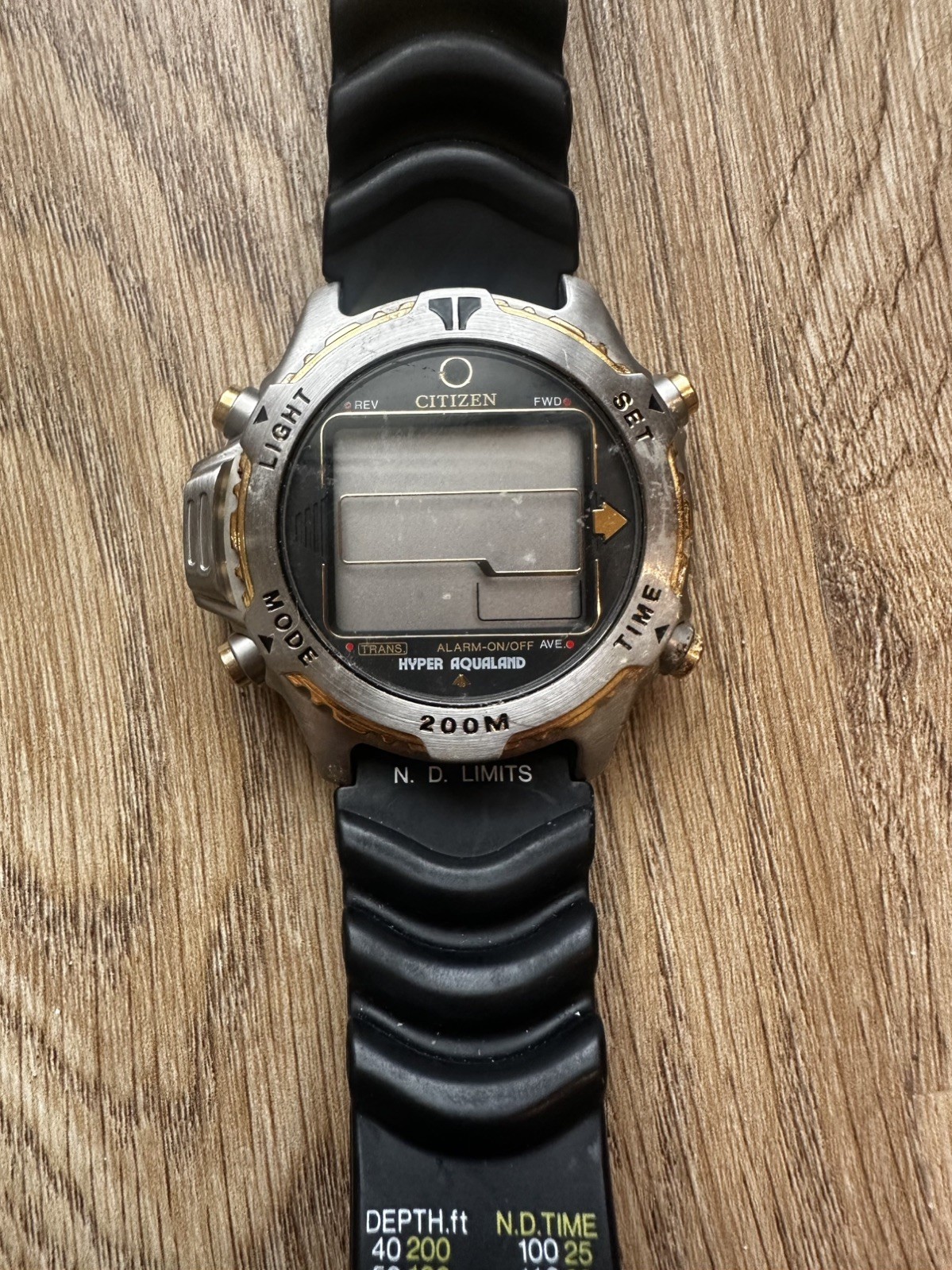 Vintage Citizen Promaster Hyper Aqualand Diver Watch D208-089839 Digital As Is