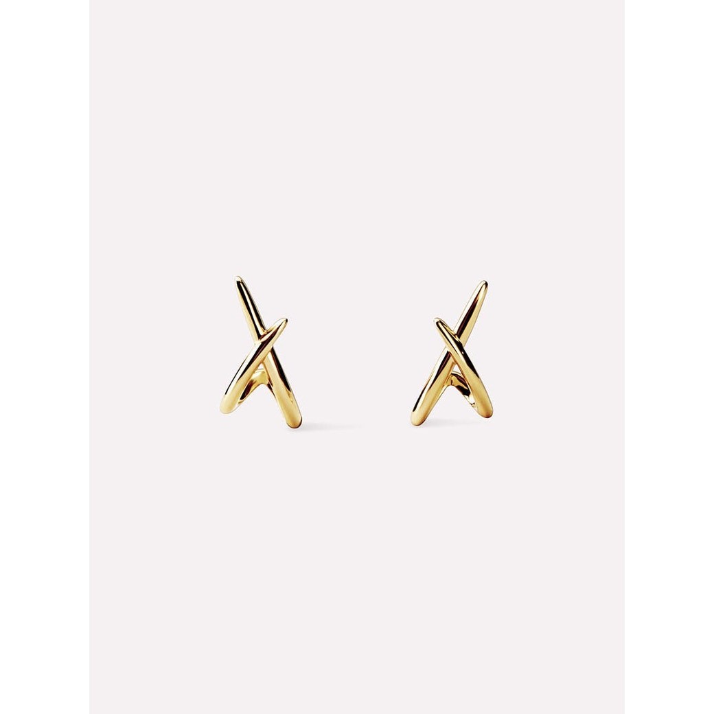 Ana Luisa Sloane Gold Stud Earrings
