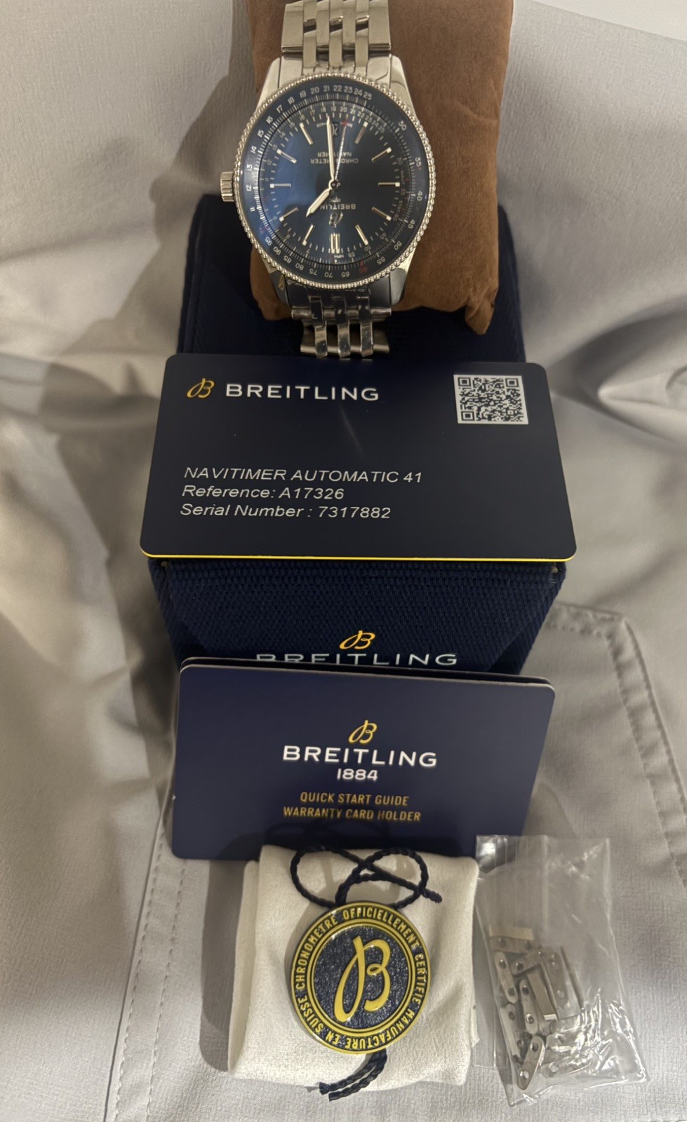 Breitling Navitimer 41 – Blue AB0139241C1A1 Box and Papers