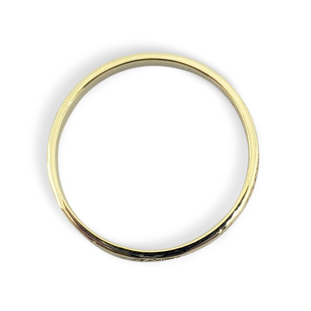 Solid 10K Women’s Yellow Gold Engraved Hawaiian Scroll Ring 2mm Midi Size 1 – 12