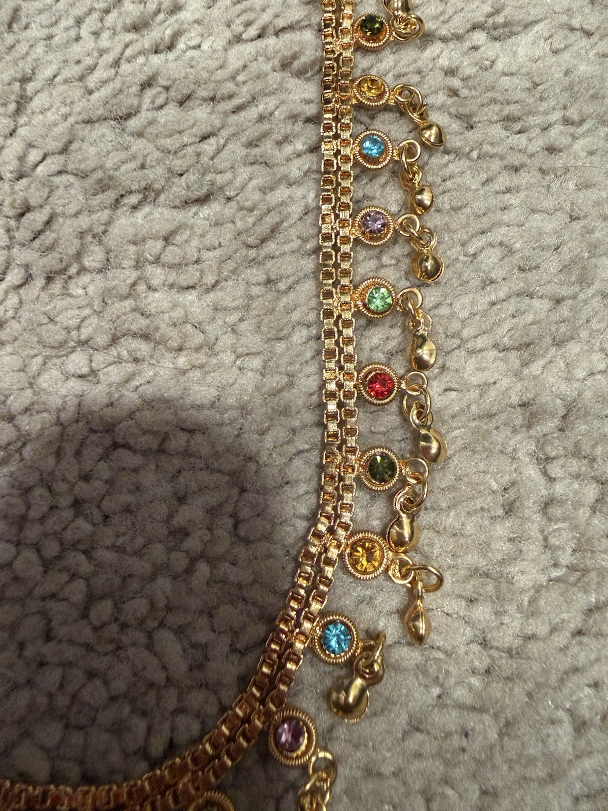 Traditional multi-layered Indian payal (anklet)