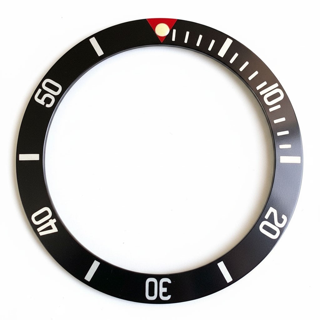 36.5mm Black Aluminum Alloy Bezel Insert For 38MM Retro Tandorio Mens Watch