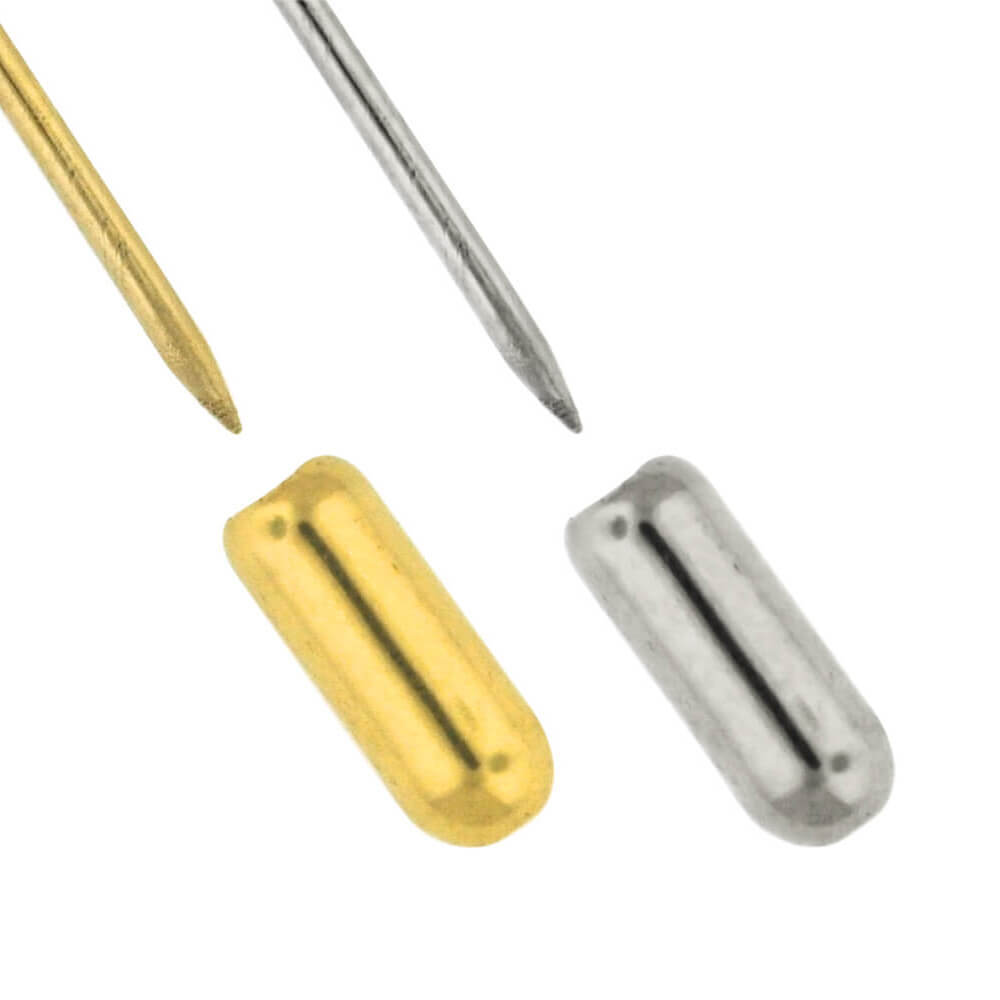 25 Pack – PinMart’s Tie Pin Backing Lapel Stick Pin End Cap – Gold or Silver