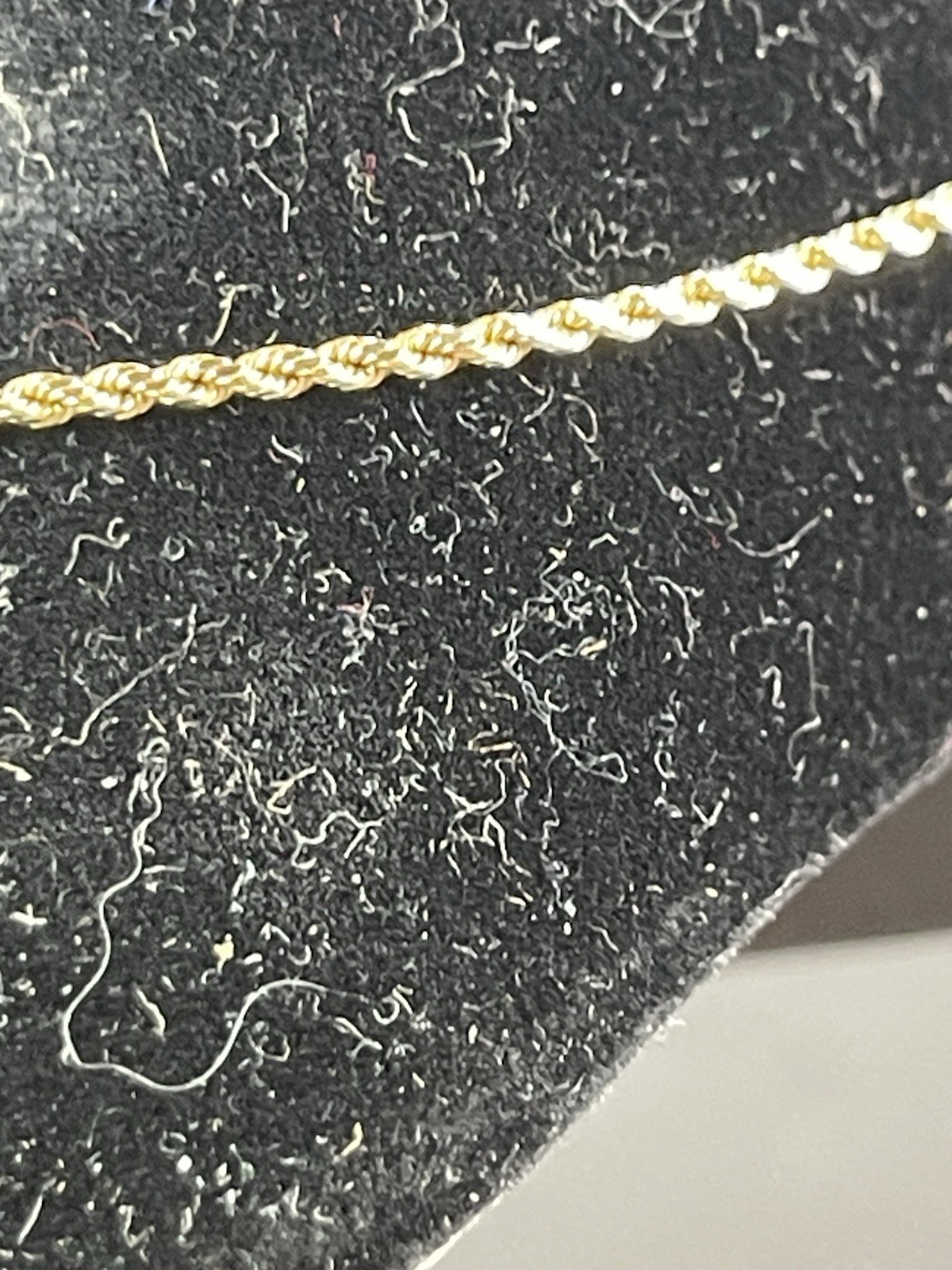 Real 14K SOLID Yellow Gold Rope Chain 16″ necklace 14kt , 2 Grams