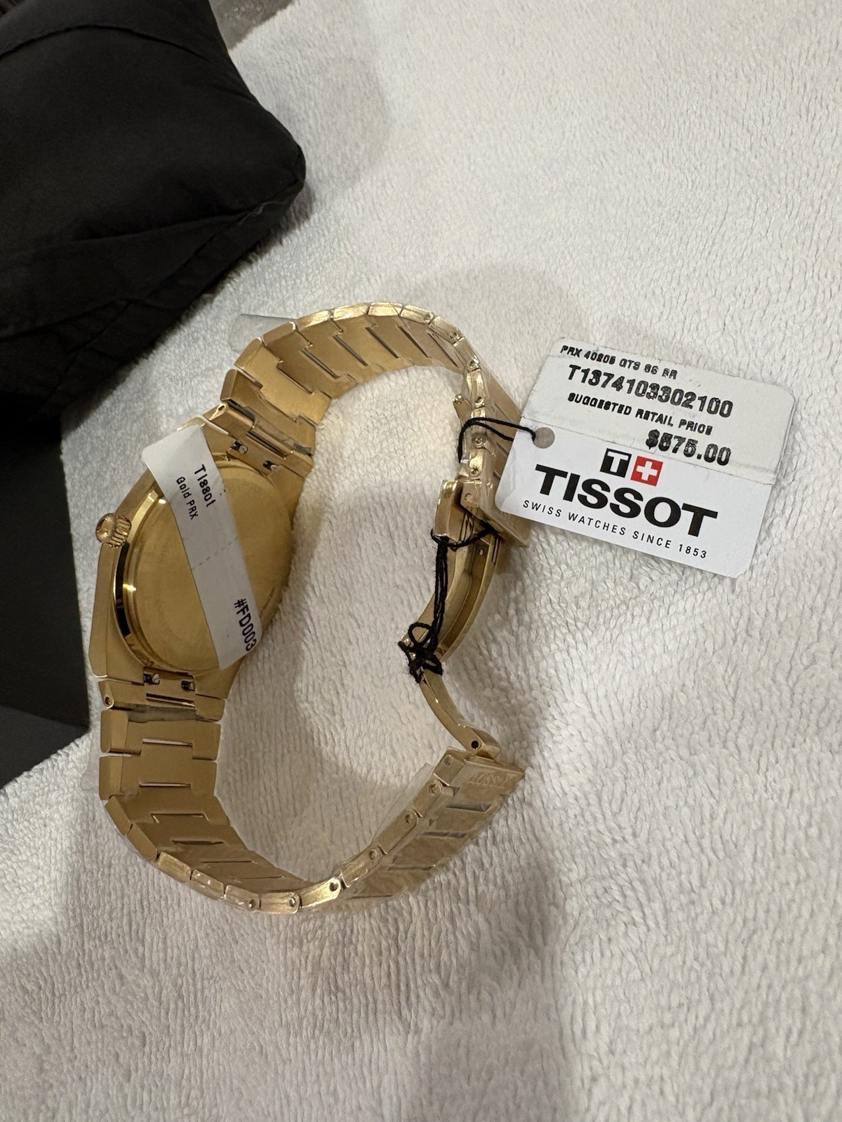 Tissot PRX Quartz 40mm Gold Dial Bracelet Date 100m Swiss Made w/ Box