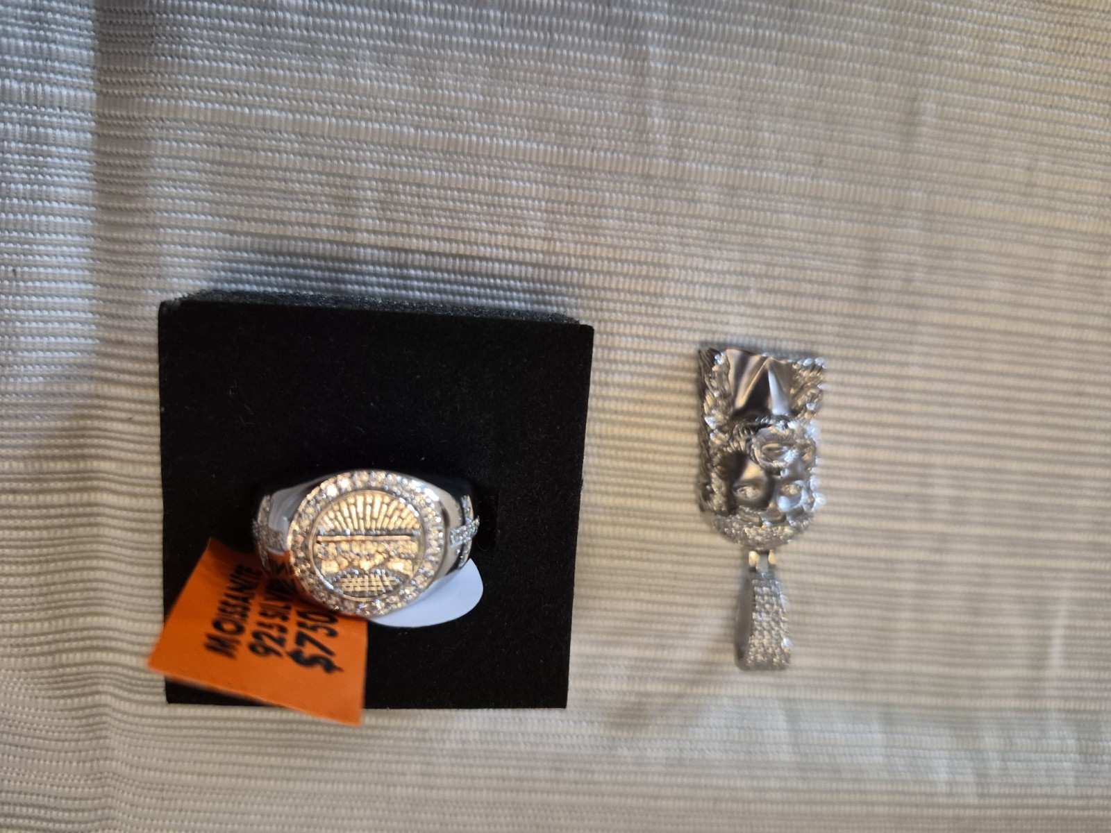 925 Silver Jewelry Mixed Lot 4pc Ring & Pendant Charms Unisex Adults