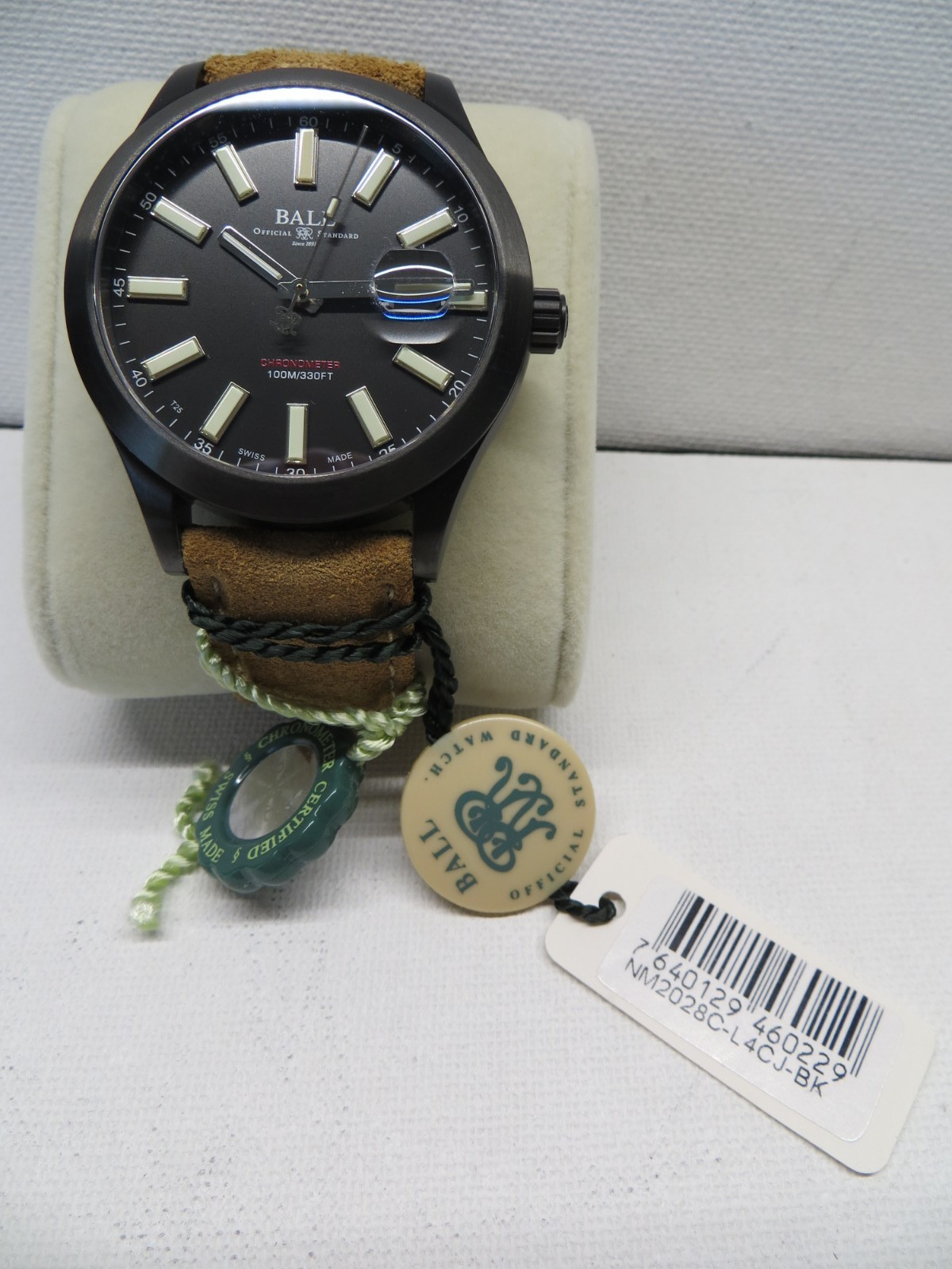 Ball Engineer II Green Berets NM2028C-L4CJ-BK Titanium Automatic Watch B&P XLNT!