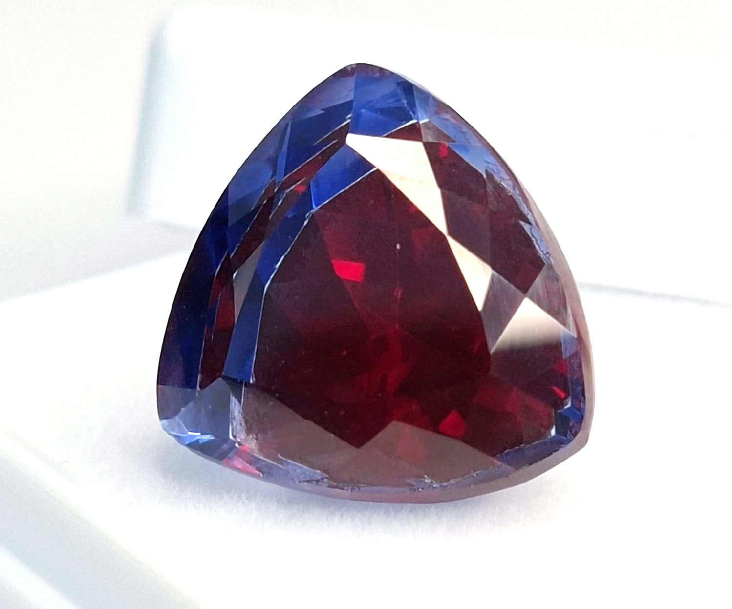 Pitambari Sapphire Trillion Cut 17-19 Ct Natural Certified Loose Gemstone RK873