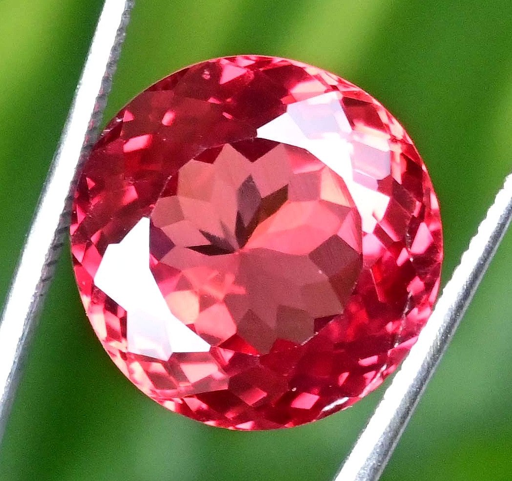21.45 Ct Natural Sri Lanka Orange-Red Spinel Certified Round Flawless Gemstone