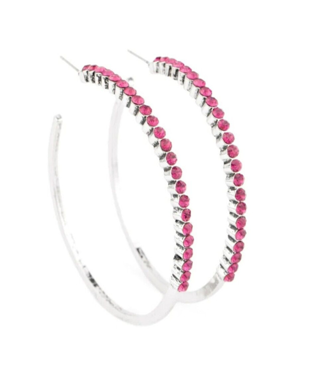 Paparazzi Making Rounds 💖 Pink Rhinestones 🔥 Earrings ~ Fan Favorite 🔥 HTF