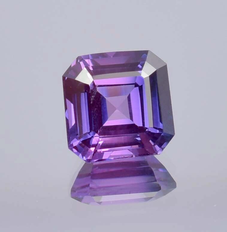 3.60 Ct Natural Flawless Blue Purple Asscher Loose Cut AAA Grade Gemstone 8×8 MM