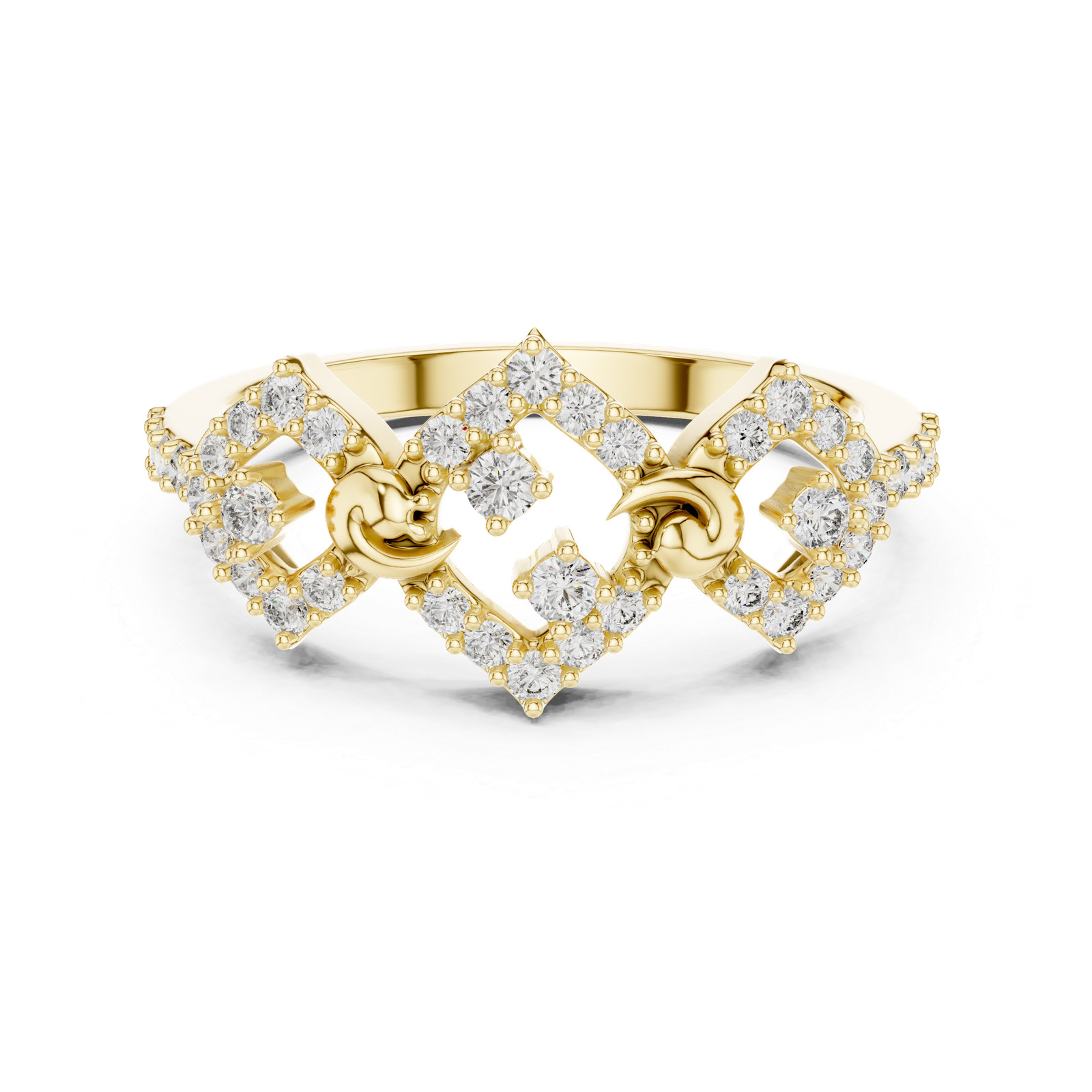 Natural Certified Anniversary D VVS1 Diamond Split Shank Ring 14k Gold Ovar