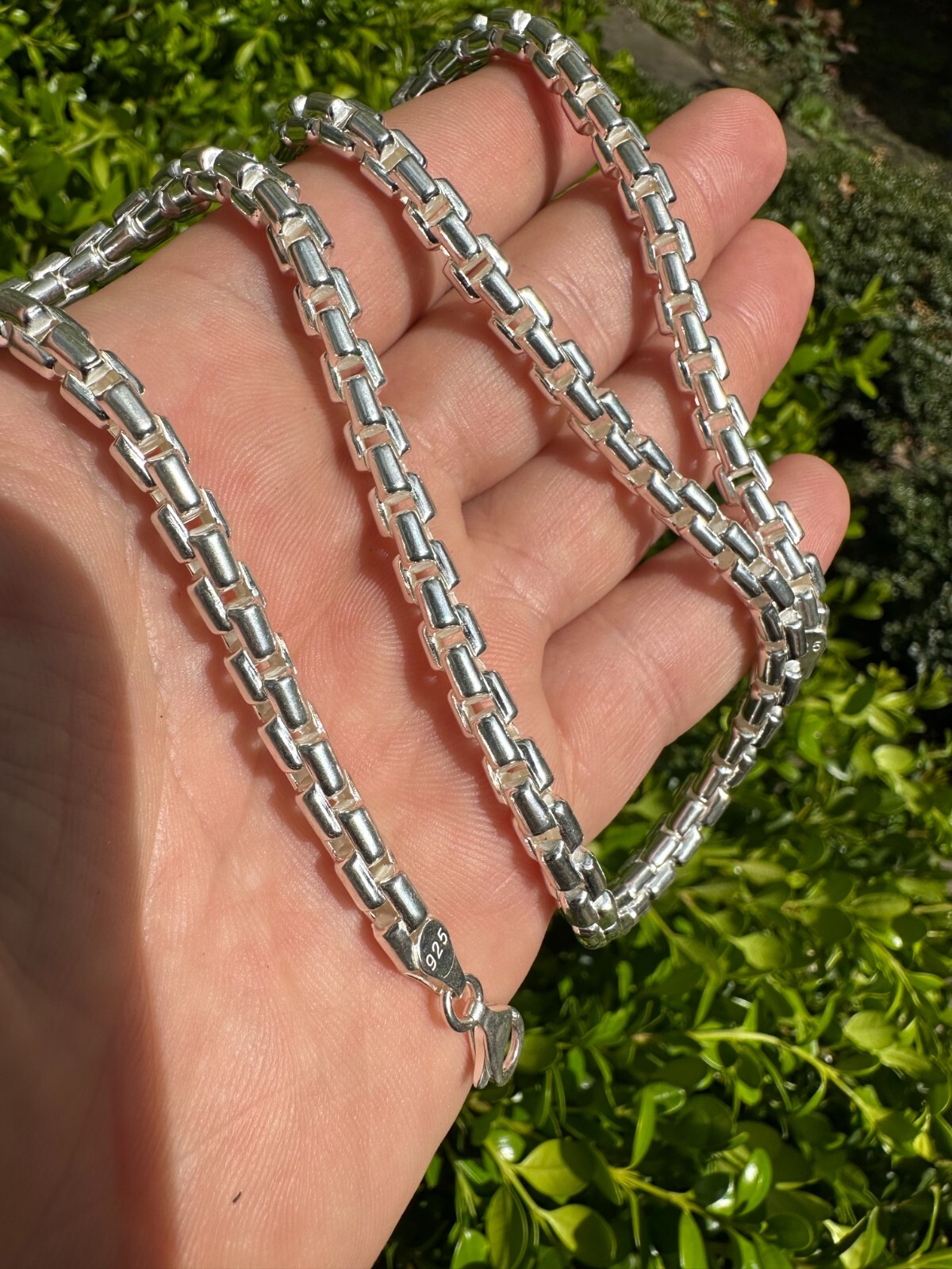 925 Sterling Silver 6mm Men’s Rounded Rolo Hermes Link Chain Necklace Bracelet