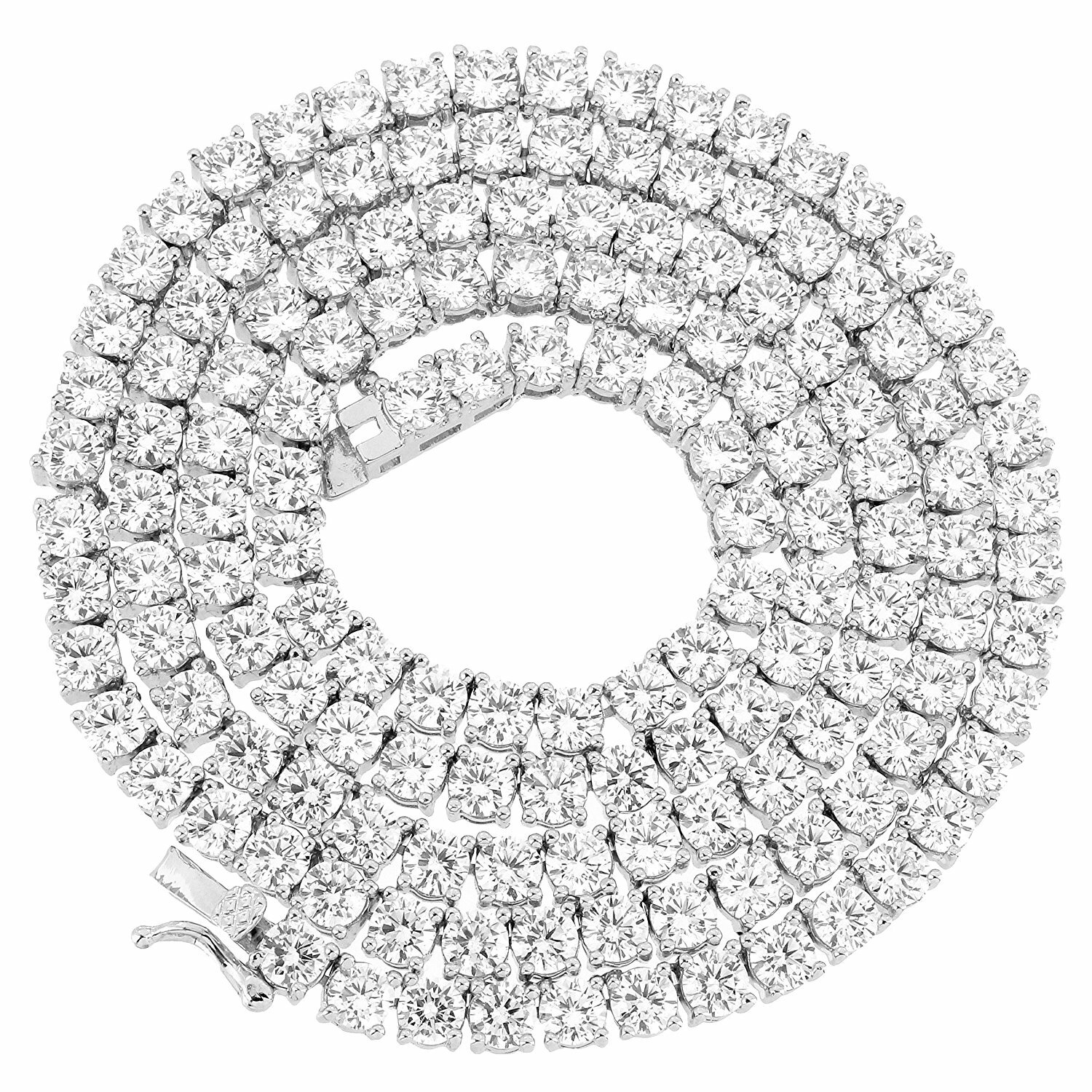 925 Sterling Silver 2mm 3mm 4mm 5mm Round Cut CZ Tennis Chain Necklace Bracelet