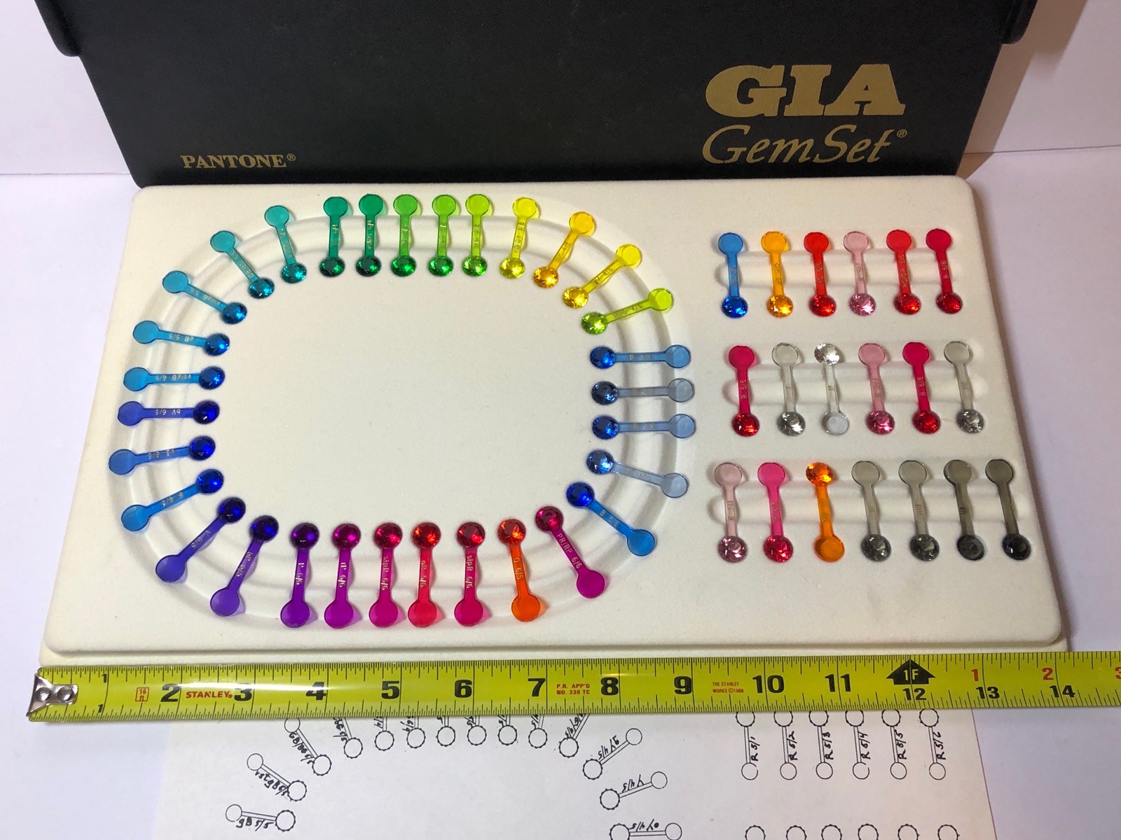COMPLETE Pantone HUE WHEEL GIA Gem Set Instruments GEMSET Jewelry Makers Tool