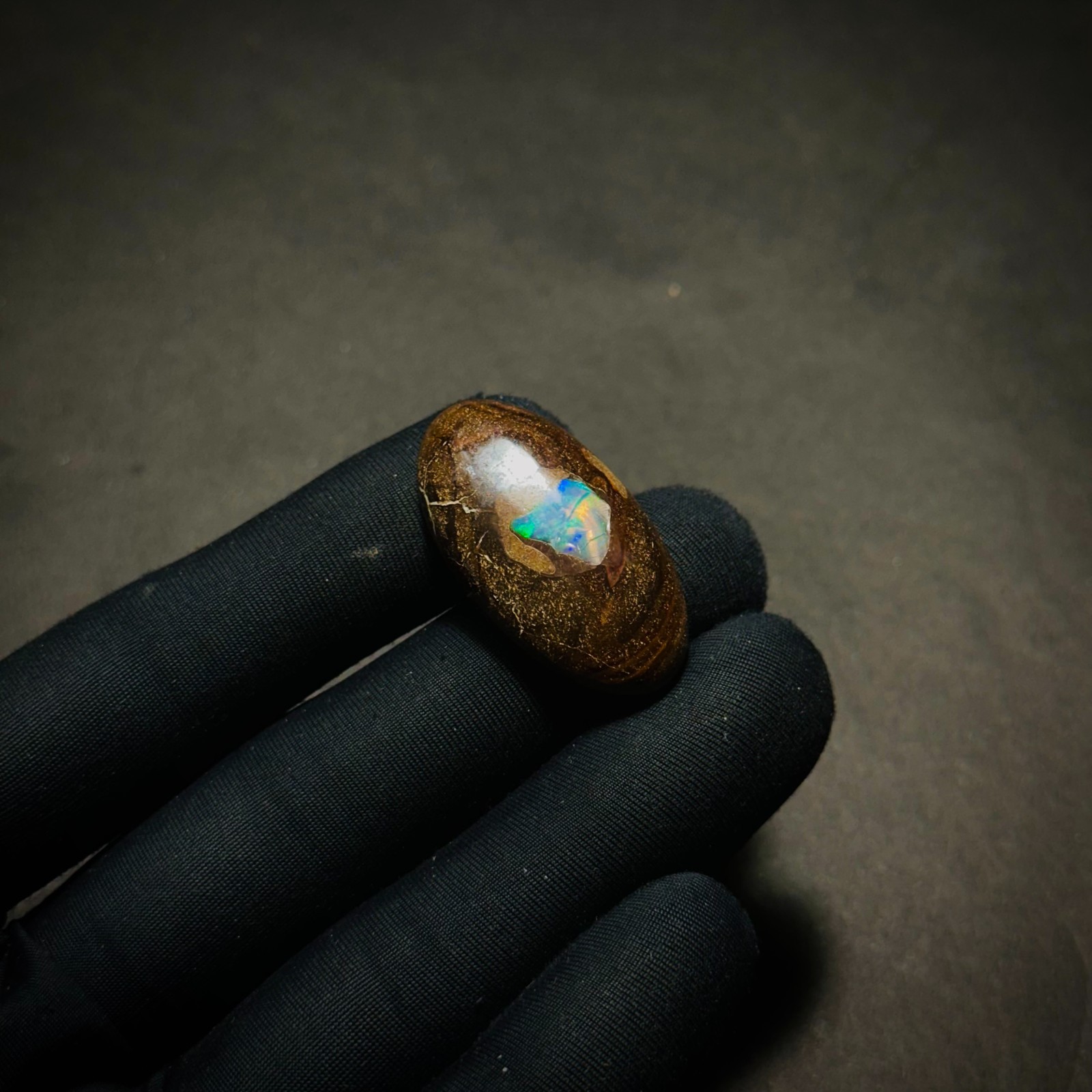 40Ct, Earth-Mined Australian Boulder Opal, Hand Polished Opal Cabochon, 36x20x9
