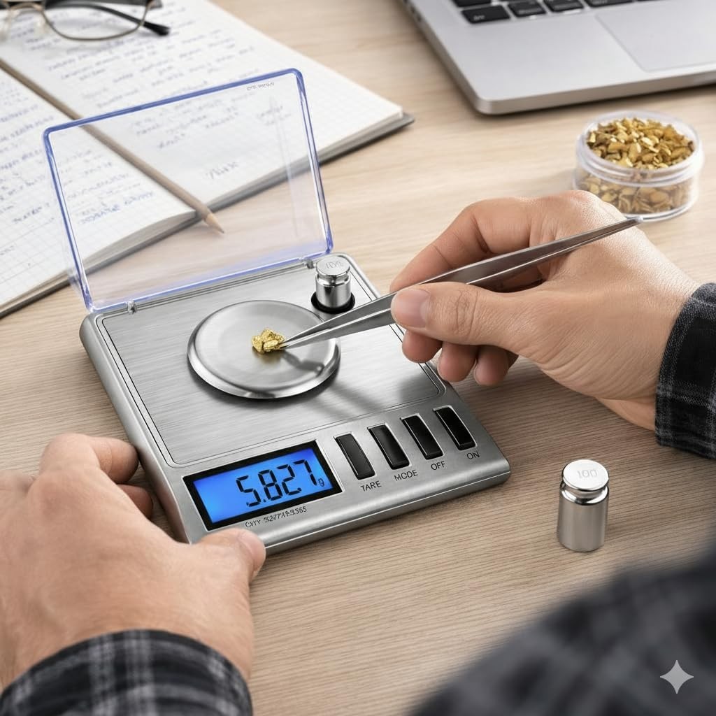 High Precision Digital Milligram Scale 20g x 0.001g for Jewelry, Reloading & Gem