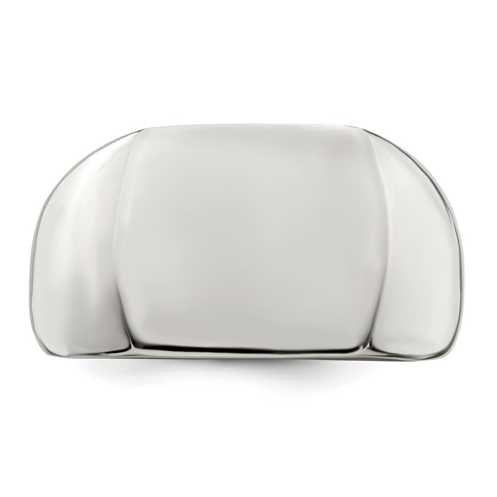 Sterling Silver 12x15mm Open Back Signet Ring Size 11