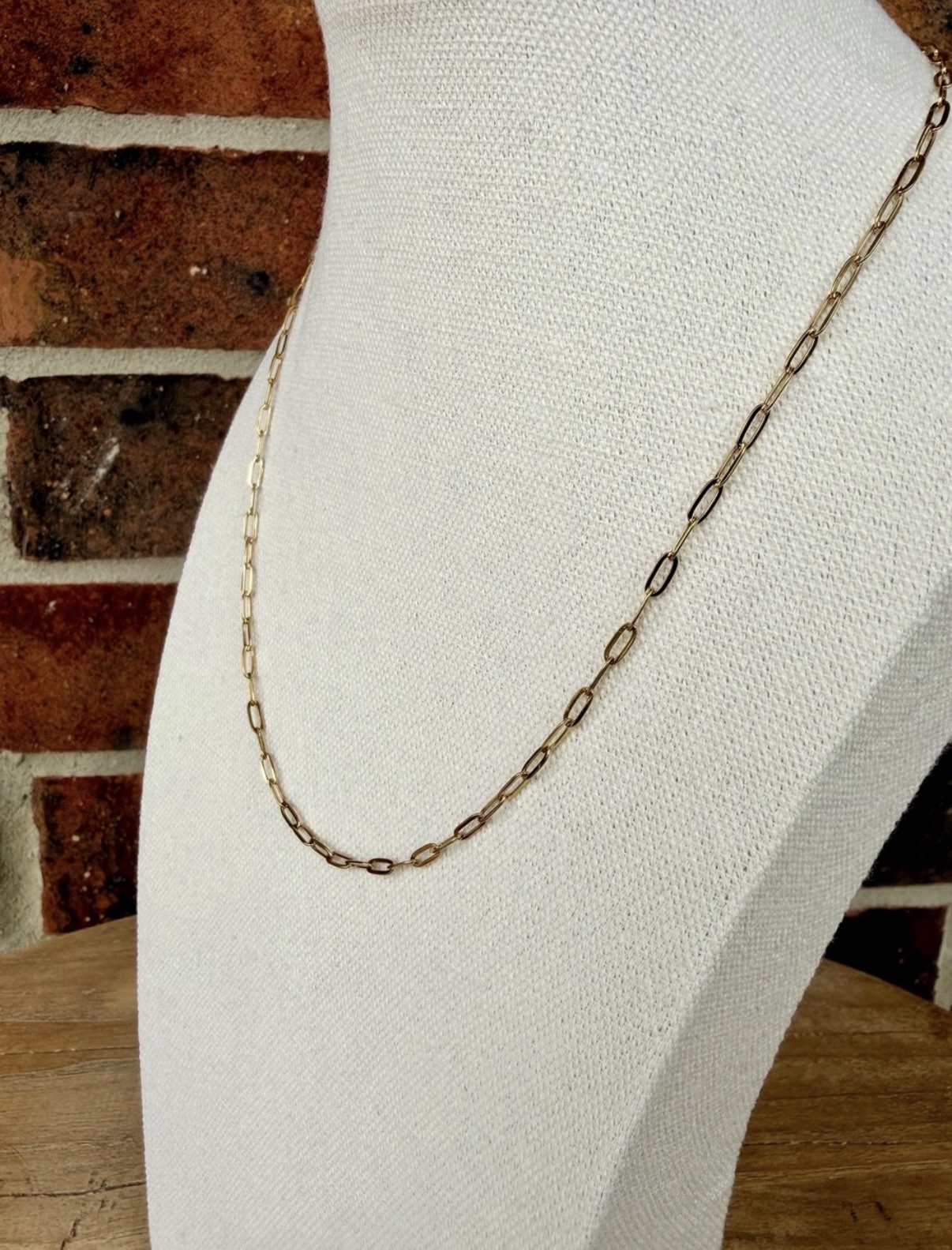 18” Gold Paperclip Chain Necklace