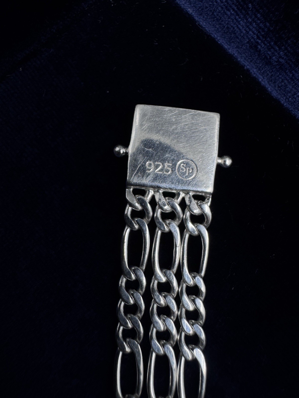 16mm Solid 925 Silver Figaro Link ID Bracelet 8inch 925 Esclava FREE ENGRAVING