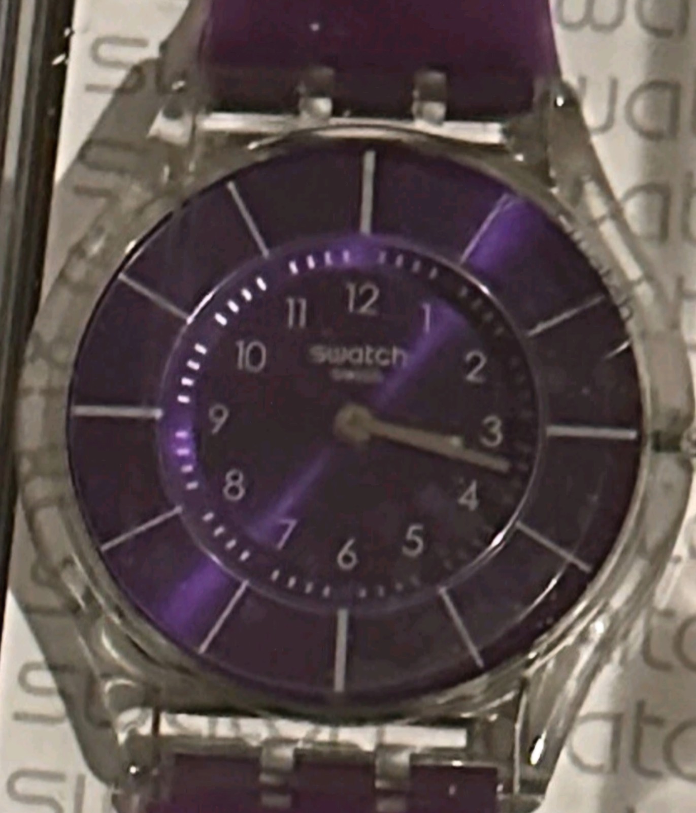 SWATCH l Purple Ultra Thin Ladies Watch SFK365