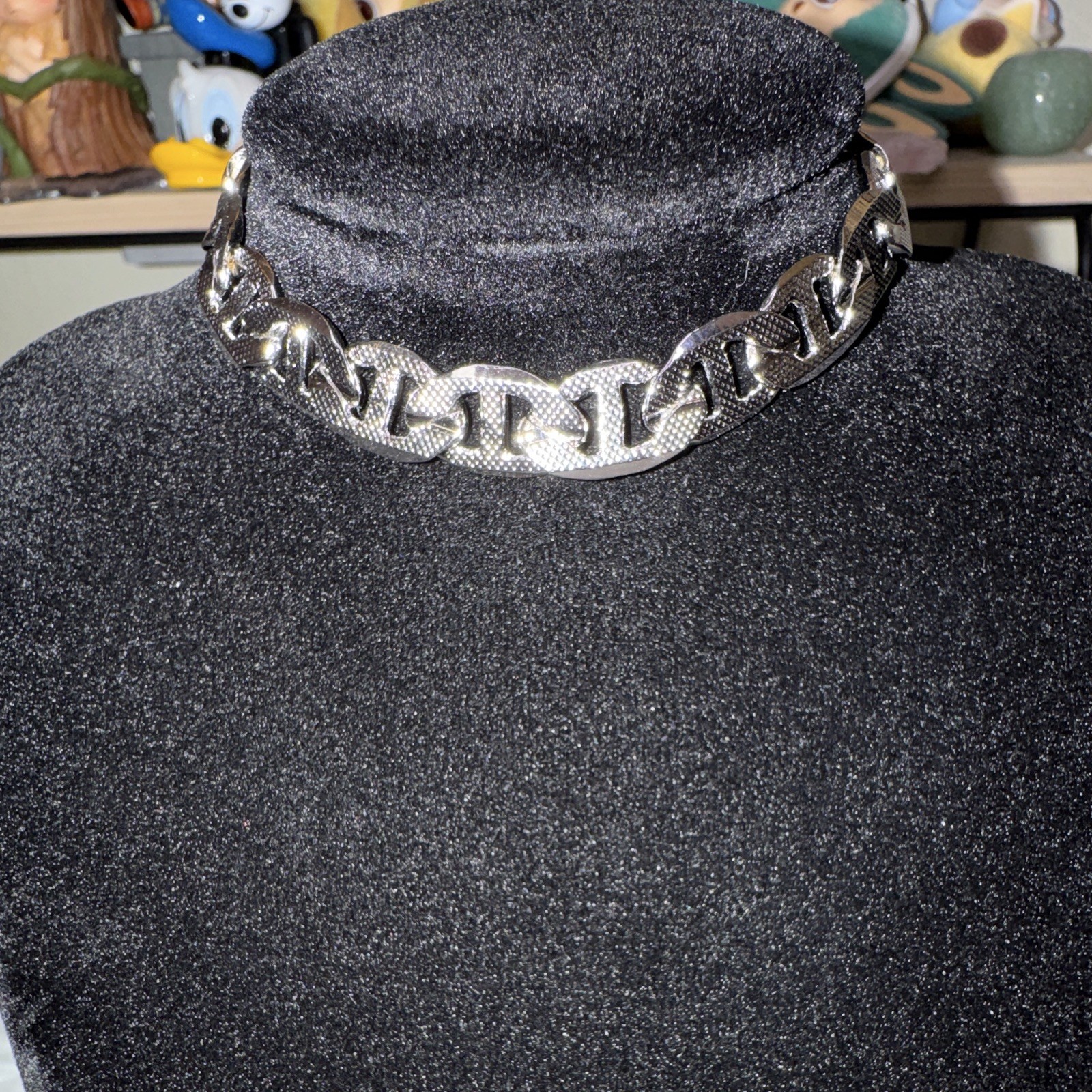 Mariner Link Bracelet 14K White Gold Filled, 8.5inch, 9.2mm, 14k Stamped
