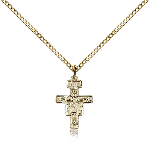 Gold Filled Crucifix Pendant For Women On 18 Chain – 30 Day Money Back Guara…