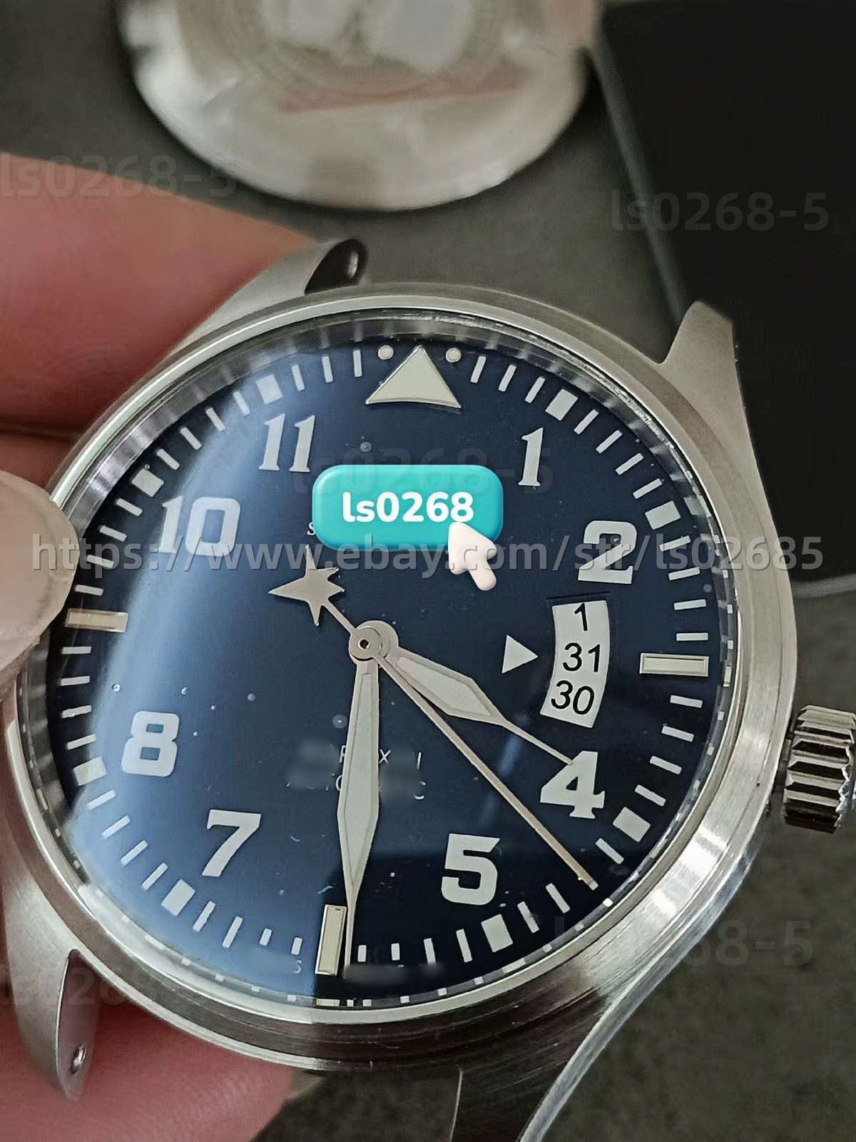 DIY SET for 2824 Mark 17 40MM Watch case + dial + hands + Strap sapphire