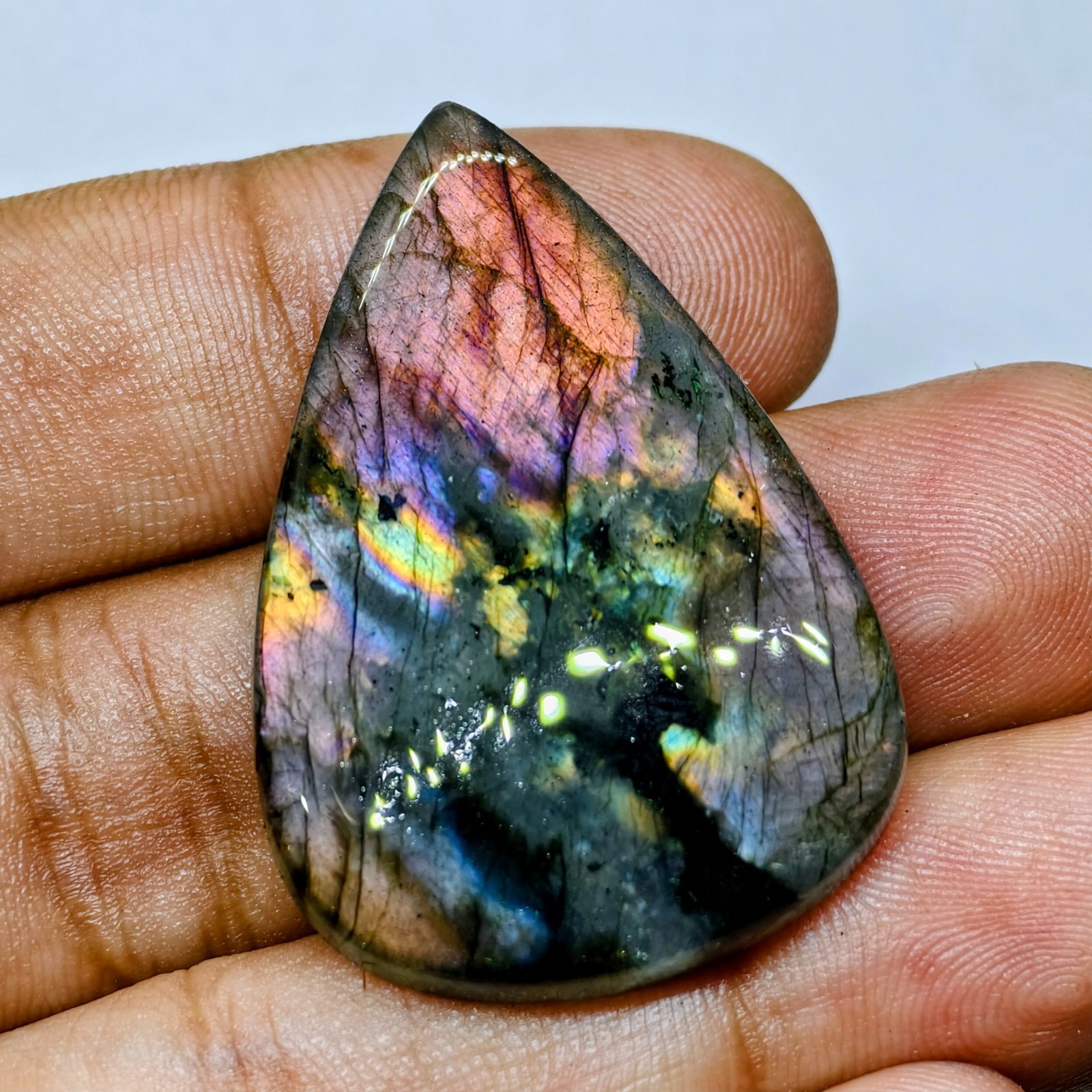 50 Cts Natural Labradorite Cabochon Gemstone For Jewelry 39.8×27.1×6 MM