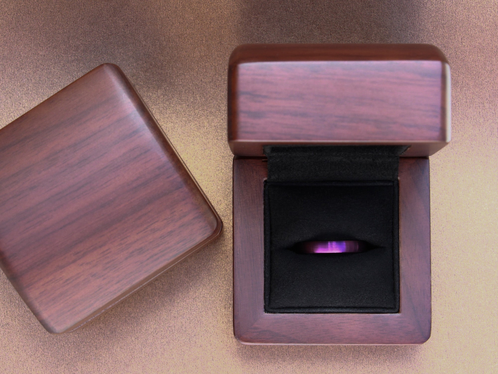4mm Purple Tungsten Ring, fuschia matte Brushed Finish, womens wedding band