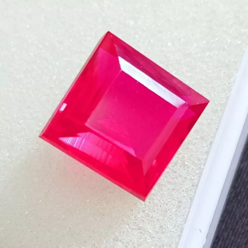 Natural Fabulous Blood Red Ruby 12 Ct Square Cut EGL Certified Loose Gemstone