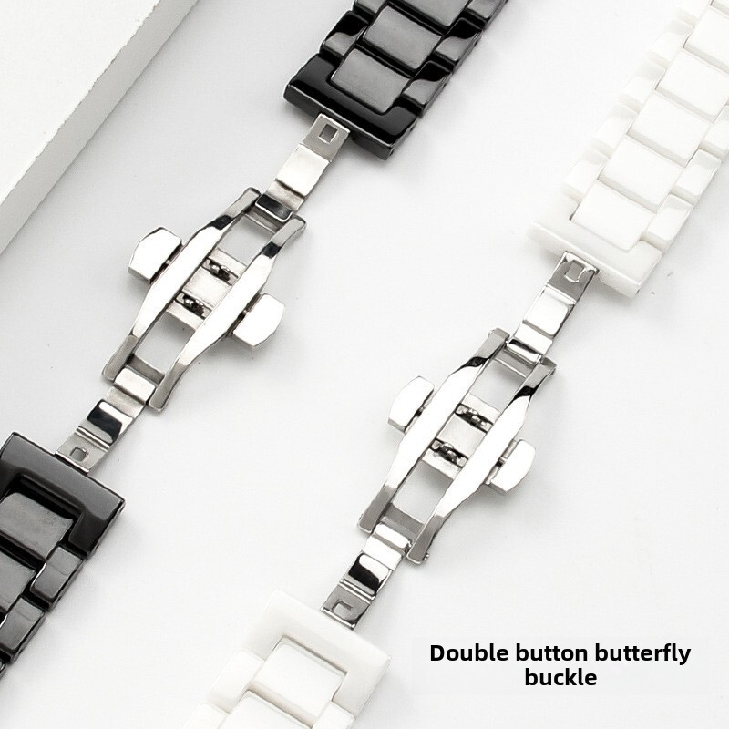 Quality 3 Beads Ceramic Watch Band Strap Waterproof Bracelets 14 16 18 20 22mm