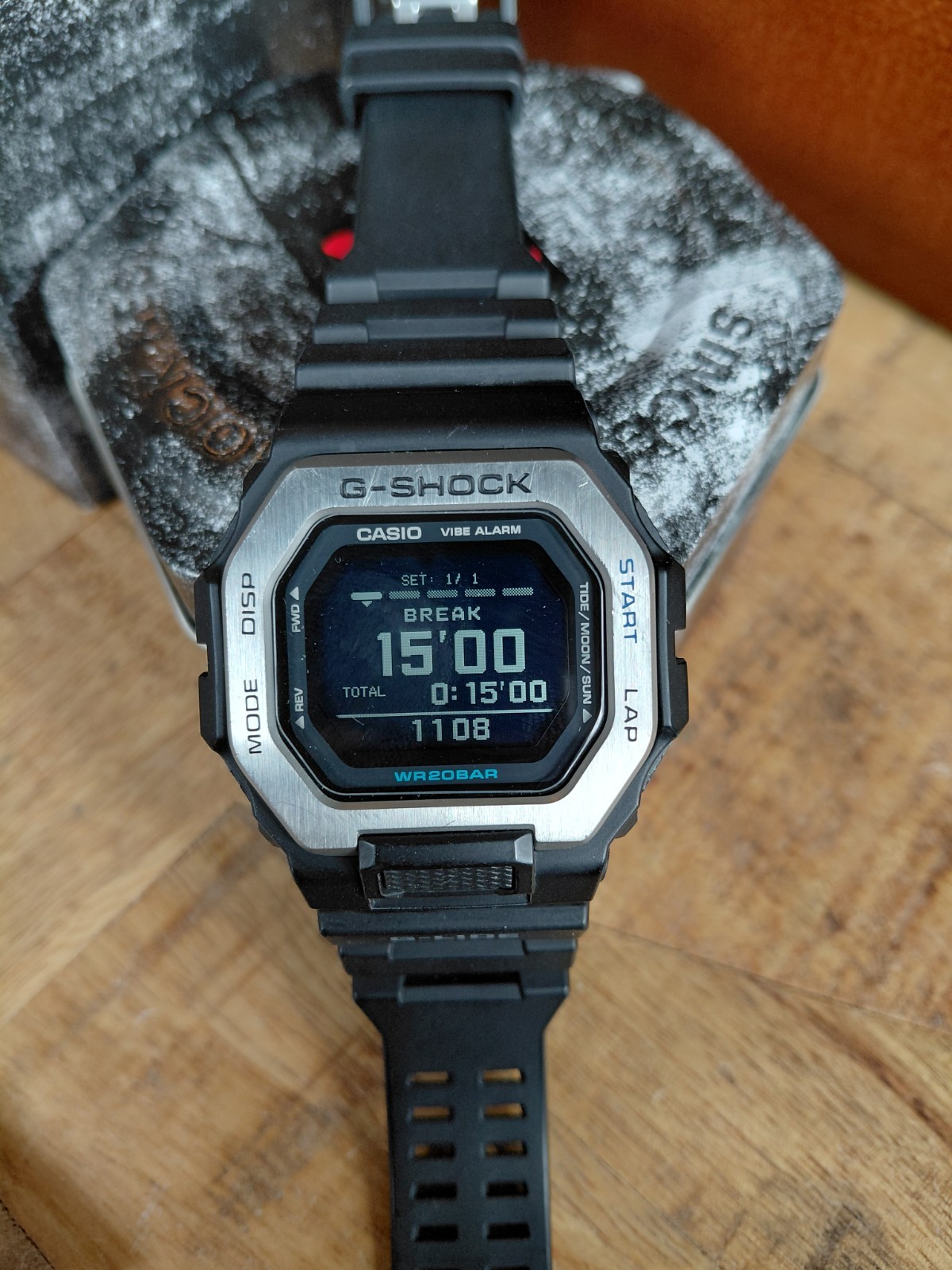 Casio G-SHOCK GBX-100-1CR G-lide Stainless Steel Bezel