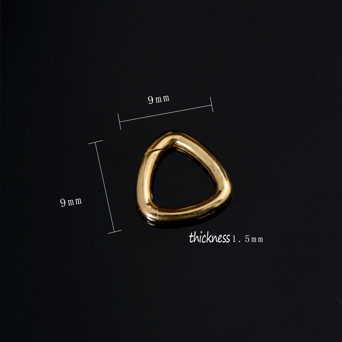 18K Solid Gold Pendant Bails Bracelet Enhancer Clasp Connector Jewelry Findings