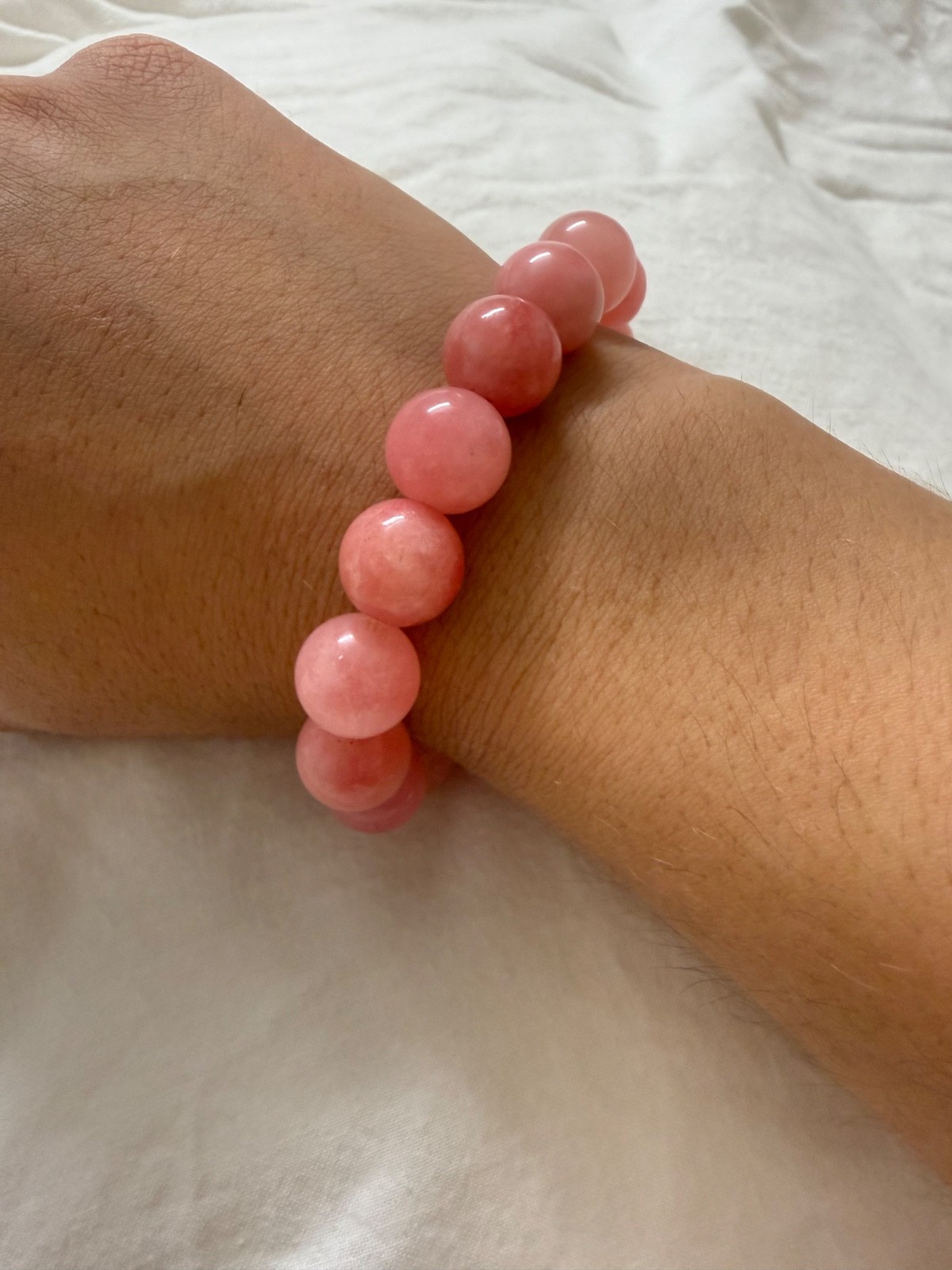 Rose quartz beads bracelet, one size, elastic band – PRODUCT OF NEPAL