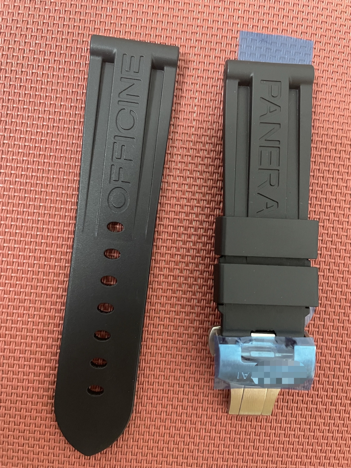 22 24 26mm Rubber Dive Strap Folding Clasp Fit Panerai Watch PAM441/359/437/393