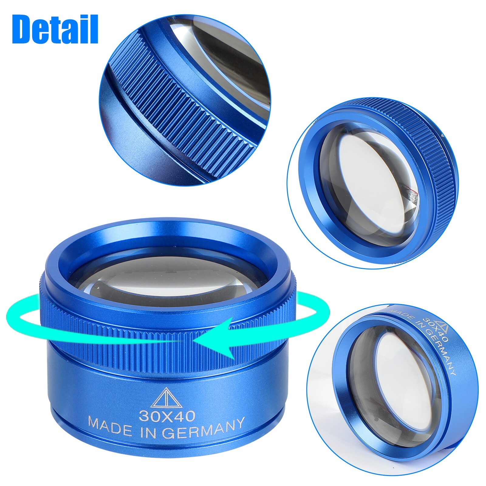 30X Pocket Magnifying Glass Eye Loop Optical Magnifier Jewelry Watch Repair Tool