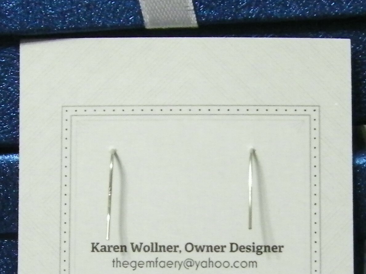 Sterling Silver South Seas White Shell Pearl Dangle Earrings #275…Handmade USA