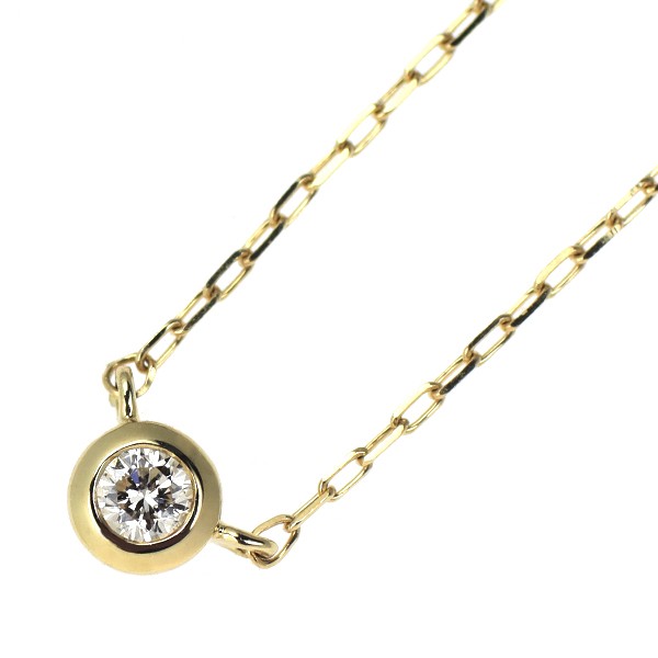 4℃ K10YG diamond pendant necklace – Auth free shipping from Japan- Auth SELBY_JA