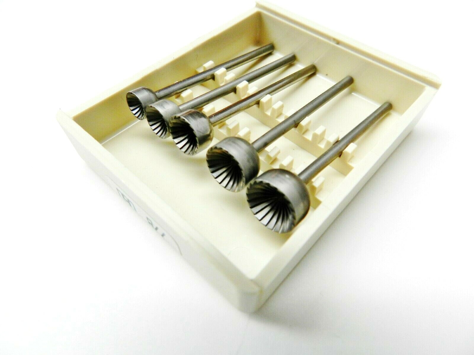 Large Cup Bur Set Fig 77b Concave Cutter Fraise 5Pc Assortment 6mm to 10mm Swiss
