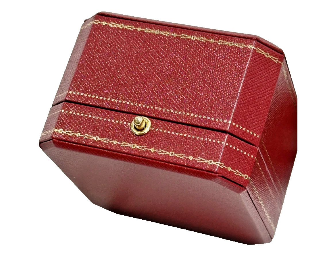 Cartier Signature Love Ring Box Red Travel Case Empty Gift Box