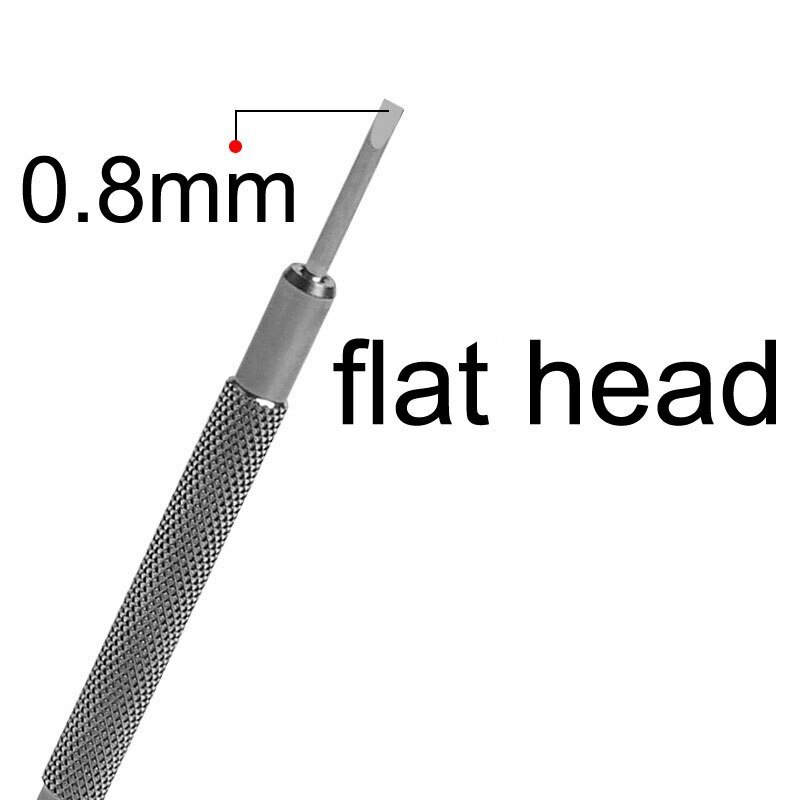 0.6mm-2.5mm Flat Cross Small Screwdriver Stainless Steel Phone Watch Repair Tool