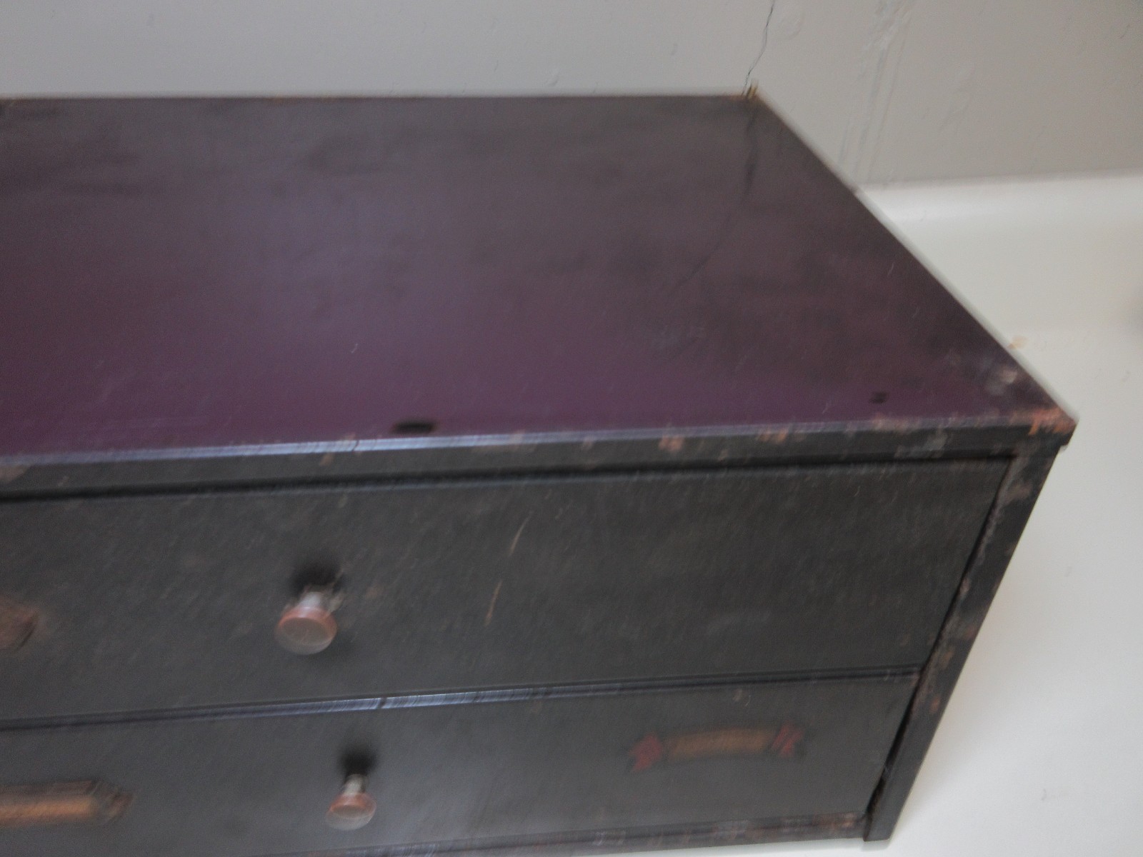 BURTON M REID & SONS 2 DRAWER WATCH PARTS STORAGE CABINET WATCHMAKER #60